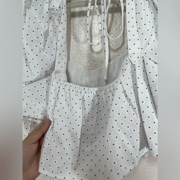 Revolve Majorelle Vivien Floral Blouse Top in White Women’s Large Spring Summer - Picture 14 of 16